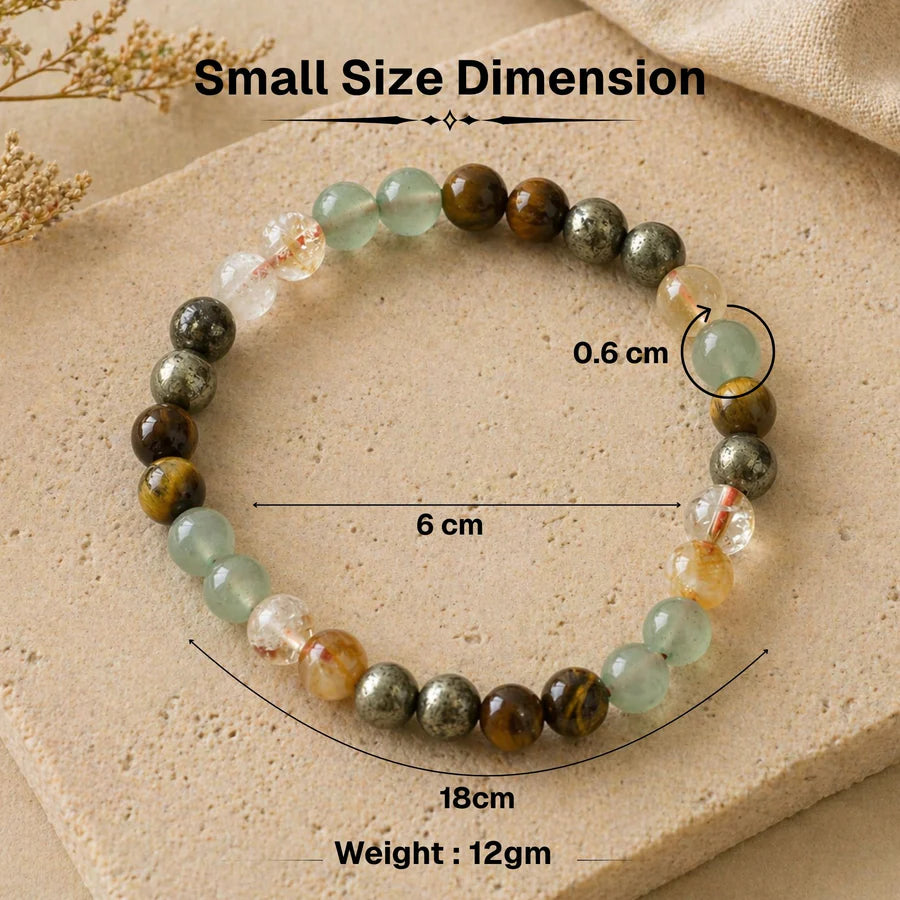 46% off Money Magnet Fusion Band - Pyrite, Tiger Eye, Citrine & Aventurine Beads