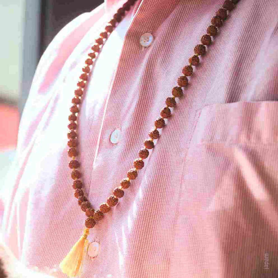 Brown Rudraksha Mala - 108+1 Beads